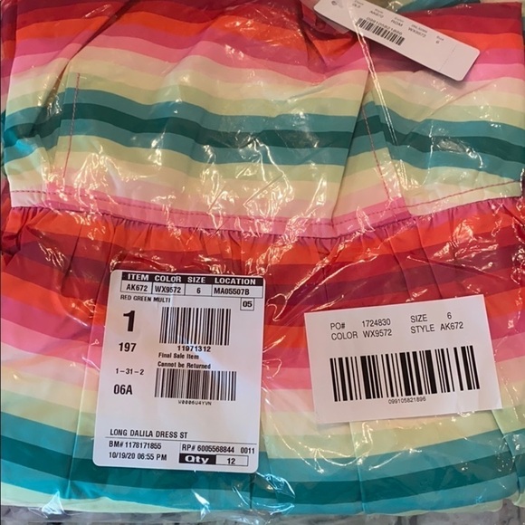 Jcrew Tiered maxi dress in stripe AK672 - Picture 2 of 2